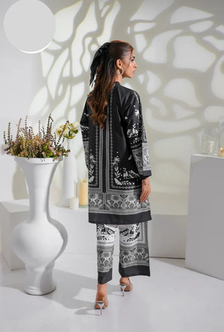 Medium Front & Back Printed Co-Ord Set 2 Piece – Premium Swiss Lawn