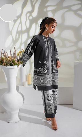 Medium Front & Back Printed Co-Ord Set 2 Piece – Premium Swiss Lawn