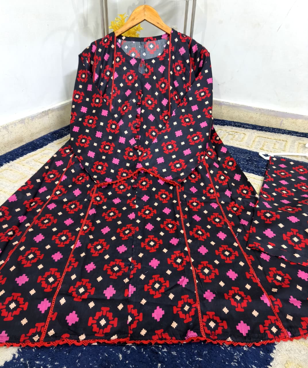Standard Premium Digital Printed Pure Lawn Kali Frock 2 Piece – 2K26