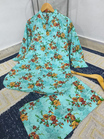 Small / Medium / Large Digital Printed Lawn Co-Ord 2 Piece – Premium Pure Lawn