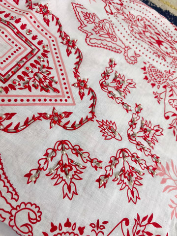 Standard Cotton 3 Piece – Block Printed Shirt with Chiffon Dupatta