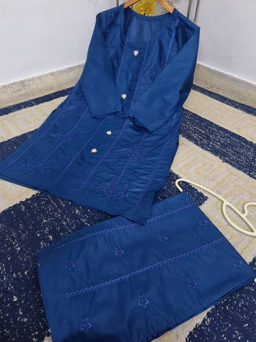 Standard Heavy Embroidery Stitch Kurti 2PC Co-Ord Set – Premium Cotton