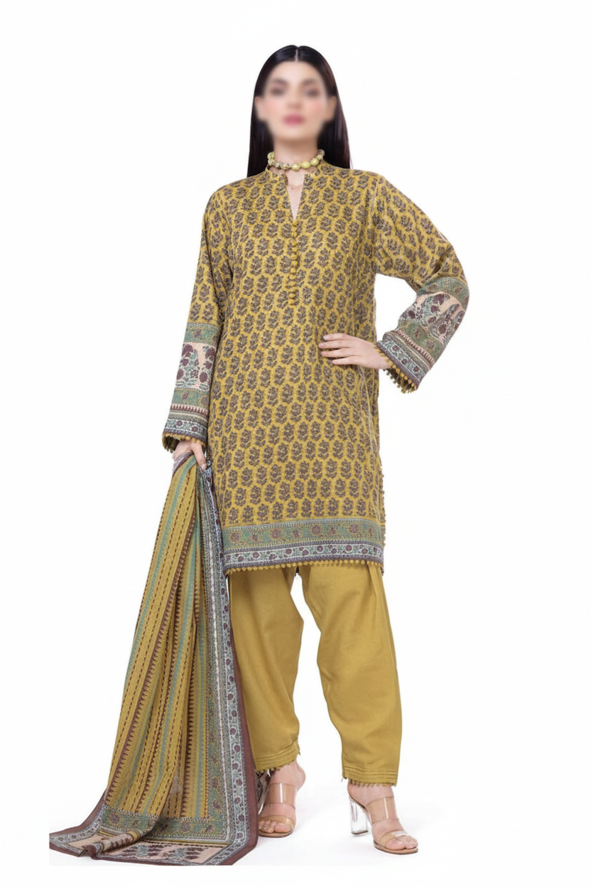 Khaadi 3 Piece Unstitched Attractive & Elegant Lawn Collection MODERN-COLLECTION