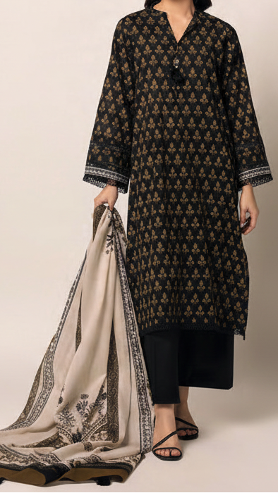 Khaadi 3 Piece Unstitched Attractive & Elegant Lawn Collection MODERN-COLLECTION