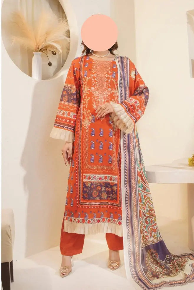 Experience refined elegance with Madham (Lala)’s Luxury 3 Piece Unstitched Collection MODERN-COLLECTION
