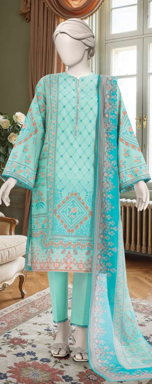 3 Piece Designer Lawn Ensemble By MTJ ✨ MODERN-COLLECTION