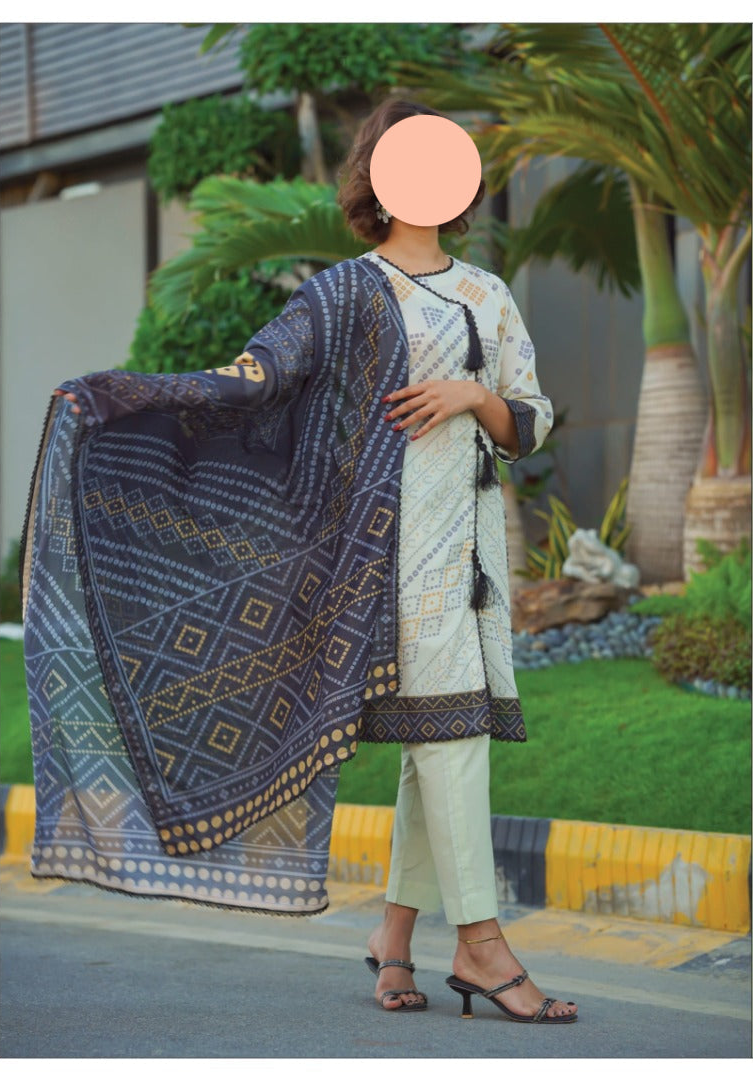 Kashmala 3 Piece Digital Printed Lawn Suit – Elegant Unstitched