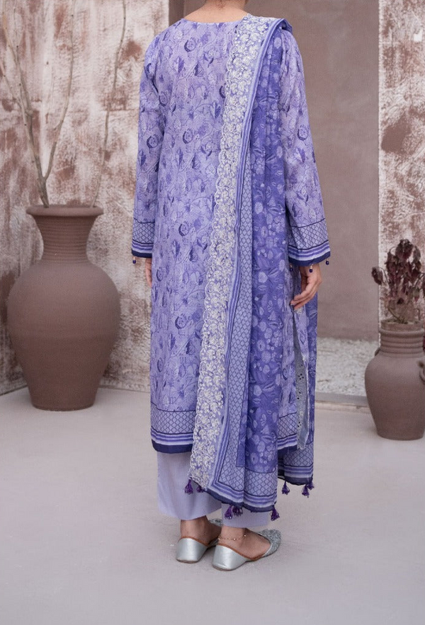 MEHAK 3-Piece Unstitched Lawn Suit – Embroidered Cutwork Collection – Luxury Lawn – Digital Heavy Embroidery Front, Cutwork Daman & Dupatta – Women’s Fashion Pakistan
