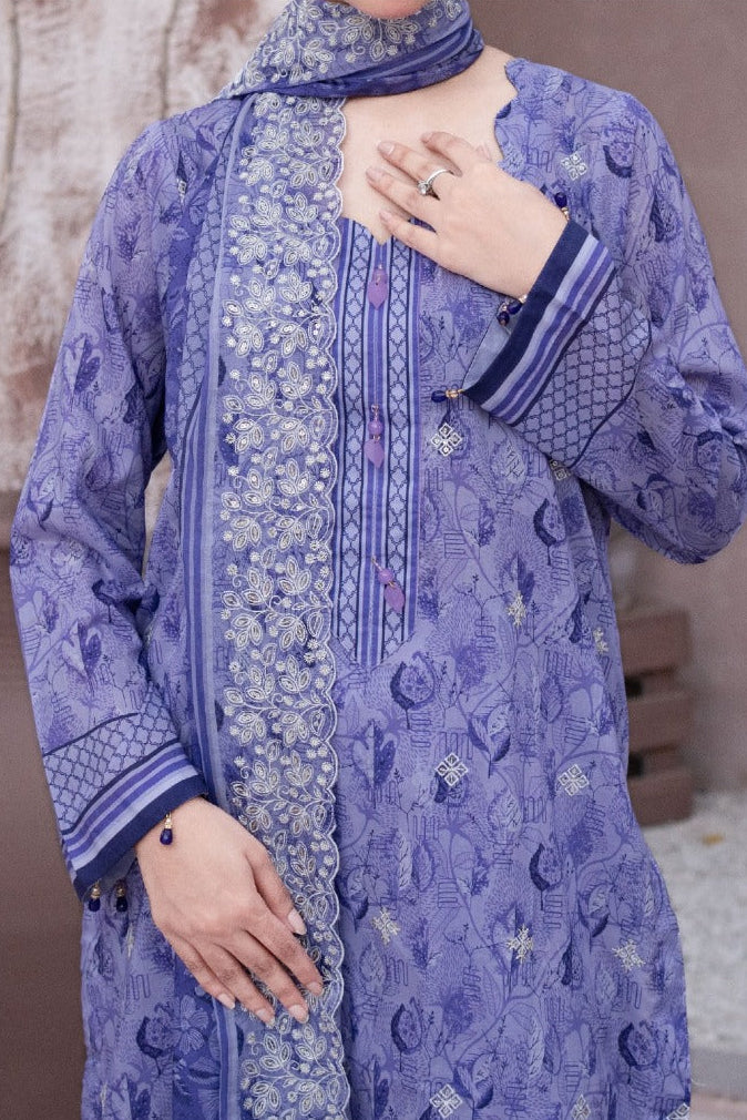 MEHAK 3-Piece Unstitched Lawn Suit – Embroidered Cutwork Collection – Luxury Lawn – Digital Heavy Embroidery Front, Cutwork Daman & Dupatta – Women’s Fashion Pakistan
