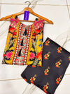 front back printed silk shirt stitched