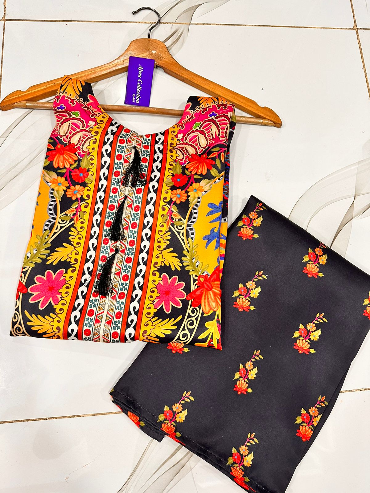 front back printed silk shirt stitched