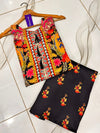 front back printed silk shirt stitched