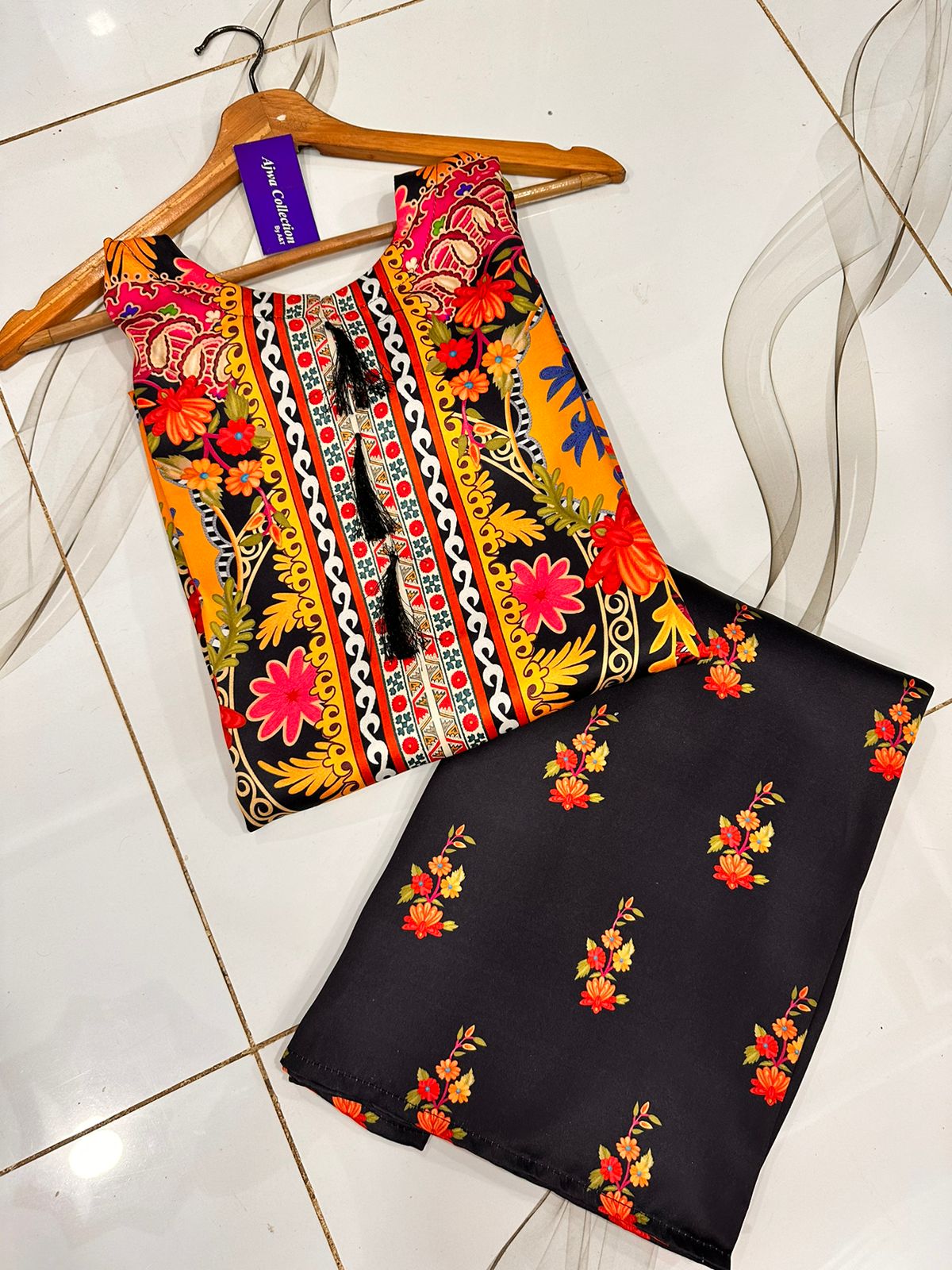 front back printed silk shirt stitched