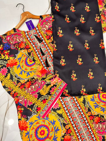 2pc stitched silk suit Pakistan