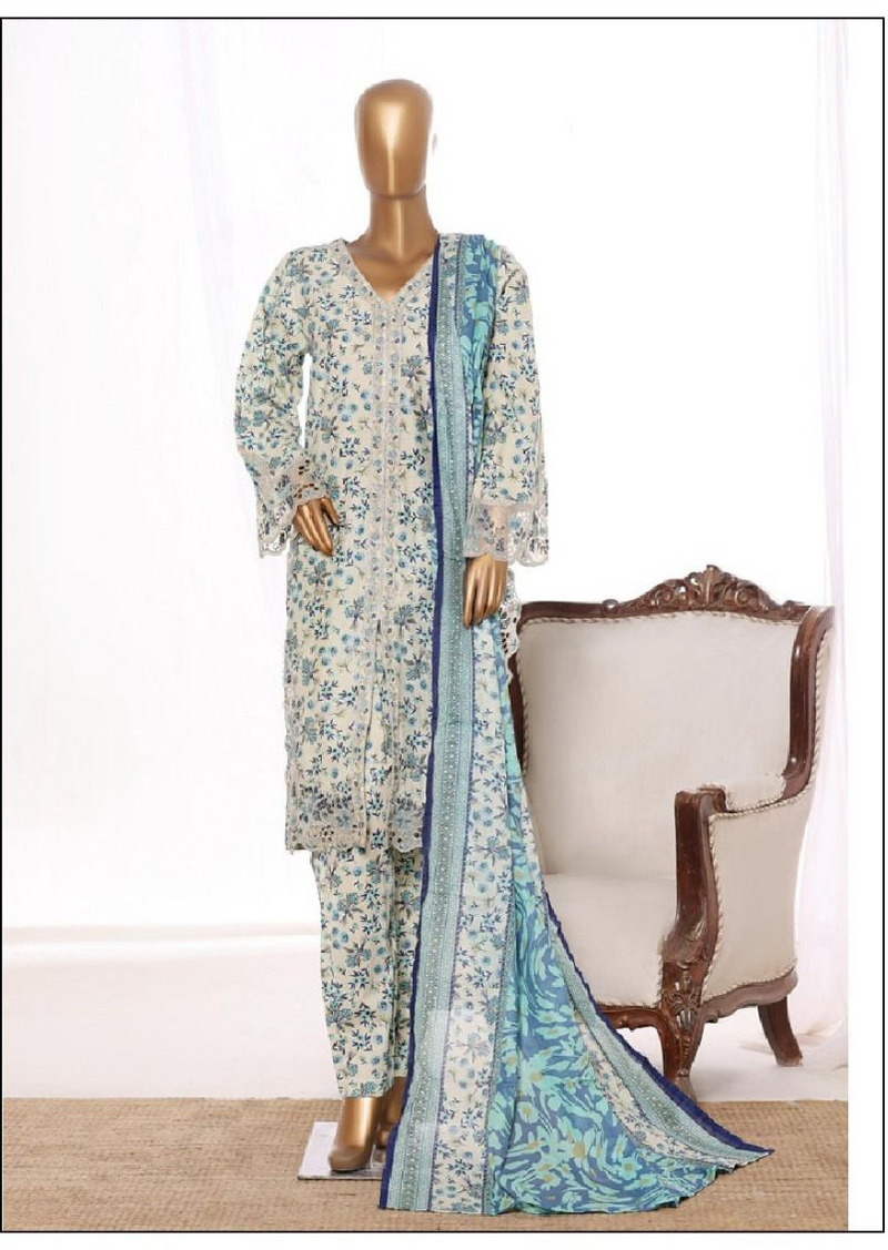 Premium Embroidered Lawn 3 Piece Women’s Suit – Elegant Summer Collection