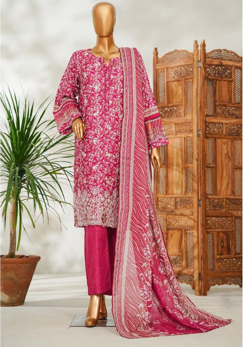 Premium Embroidered Lawn 3 Piece Women’s Suit – Elegant Summer Collection