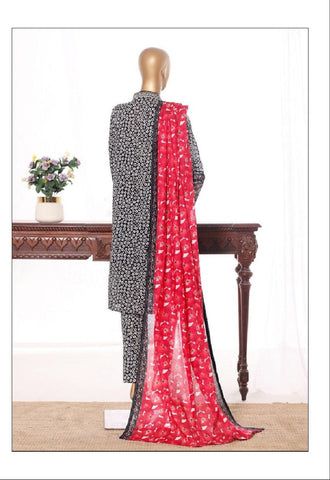Premium Embroidered Lawn 3 Piece Stitched Women’s Suit – Elegant Summer Collection