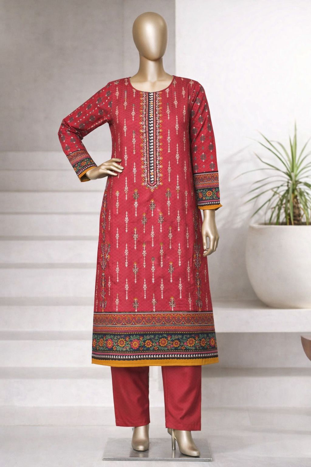 Premium Embroidered Lawn 2 Piece Stitched Suit for Women – Elegant Summer Wear