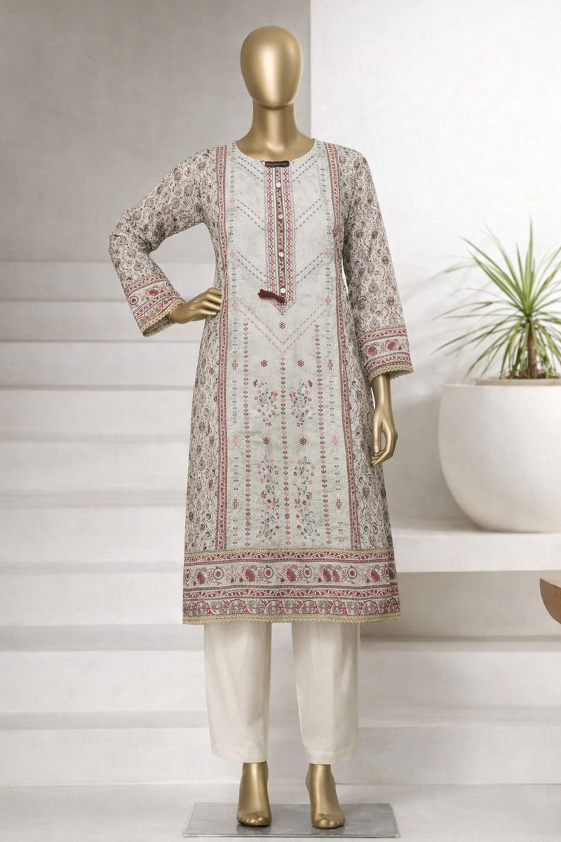 Premium Embroidered Lawn 2 Piece Stitched Suit for Women – Elegant Summer Wear