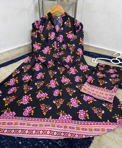 Standard Polo Cotton 2 Piece – Stitched Frock with Trouser