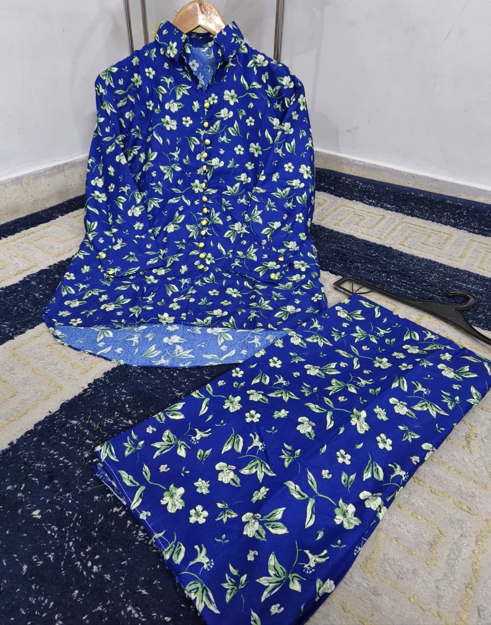 Medium Polo Cotton Digital Printed Co-Ord 2 Piece – Stitched Ladies Set