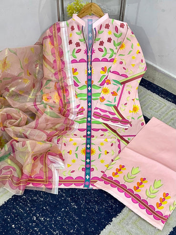 Standard Bloom Digital Printed Co-Ord 3 Piece – Swiss Lawn with Monar Dupatta