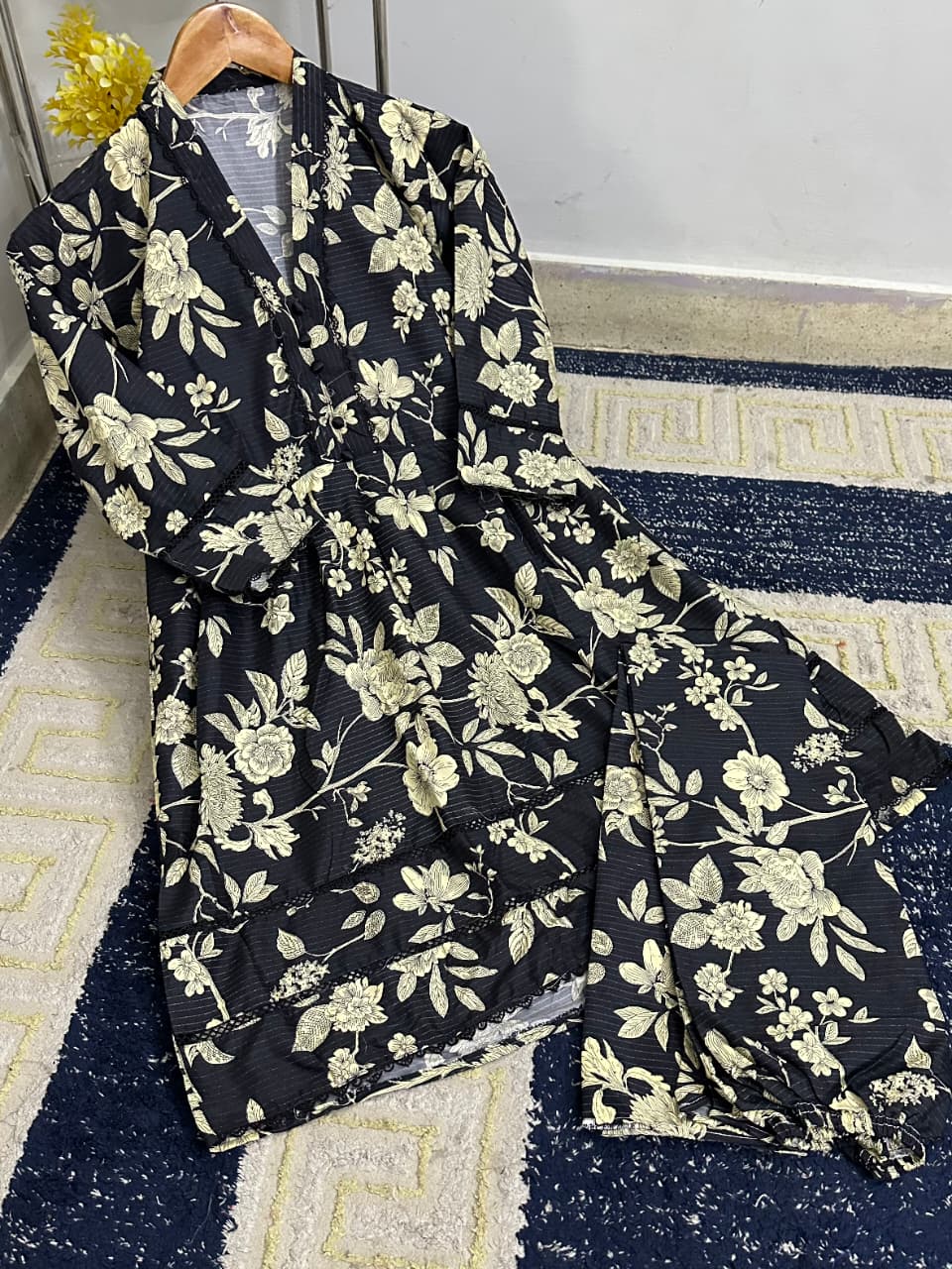 Standard Digital Printed Polo Cotton Frock 2 Piece – Lace Work 2K26