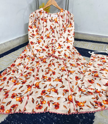 Standard Premium Digital Printed Pure Lawn Kali Frock 2 Piece – 2K26