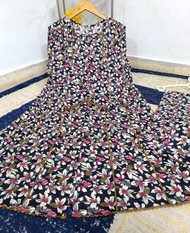Standard Premium Digital Printed Pure Lawn Kali Frock 2 Piece – 2K26