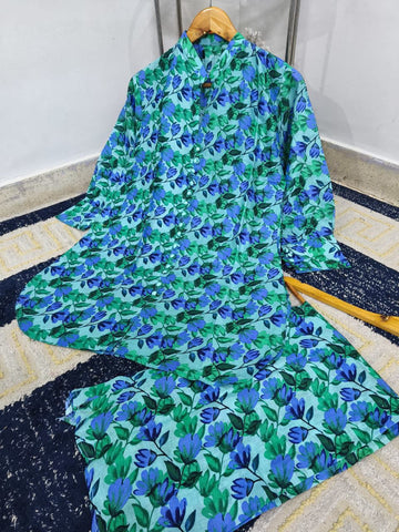 Small / Medium / Large Digital Printed Lawn Co-Ord 2 Piece – Premium Pure Lawn